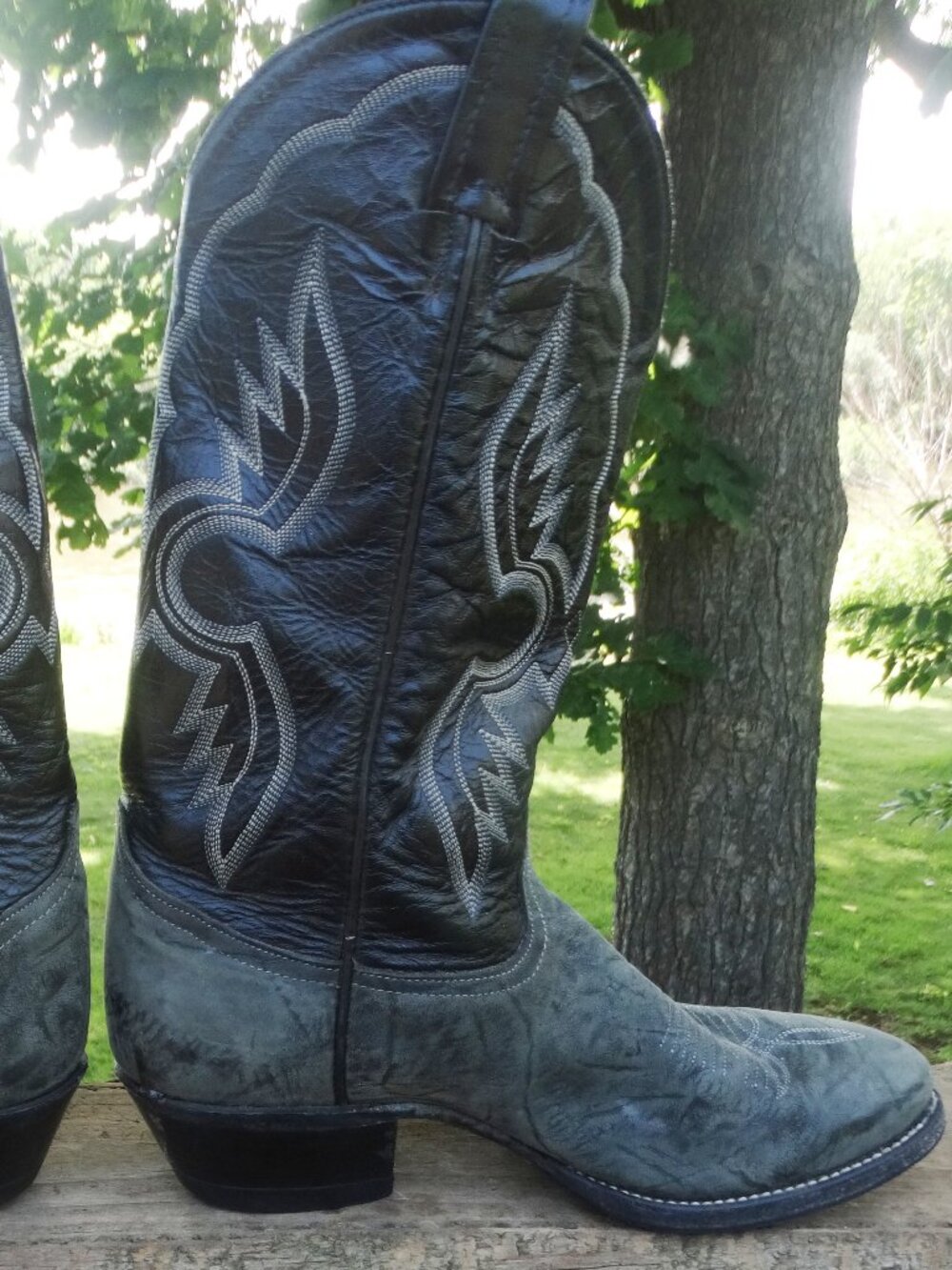 TONY LAMA 6250 Western Cowgirl Boots Leather 7.5D Shrunken Shoulder Bullhide